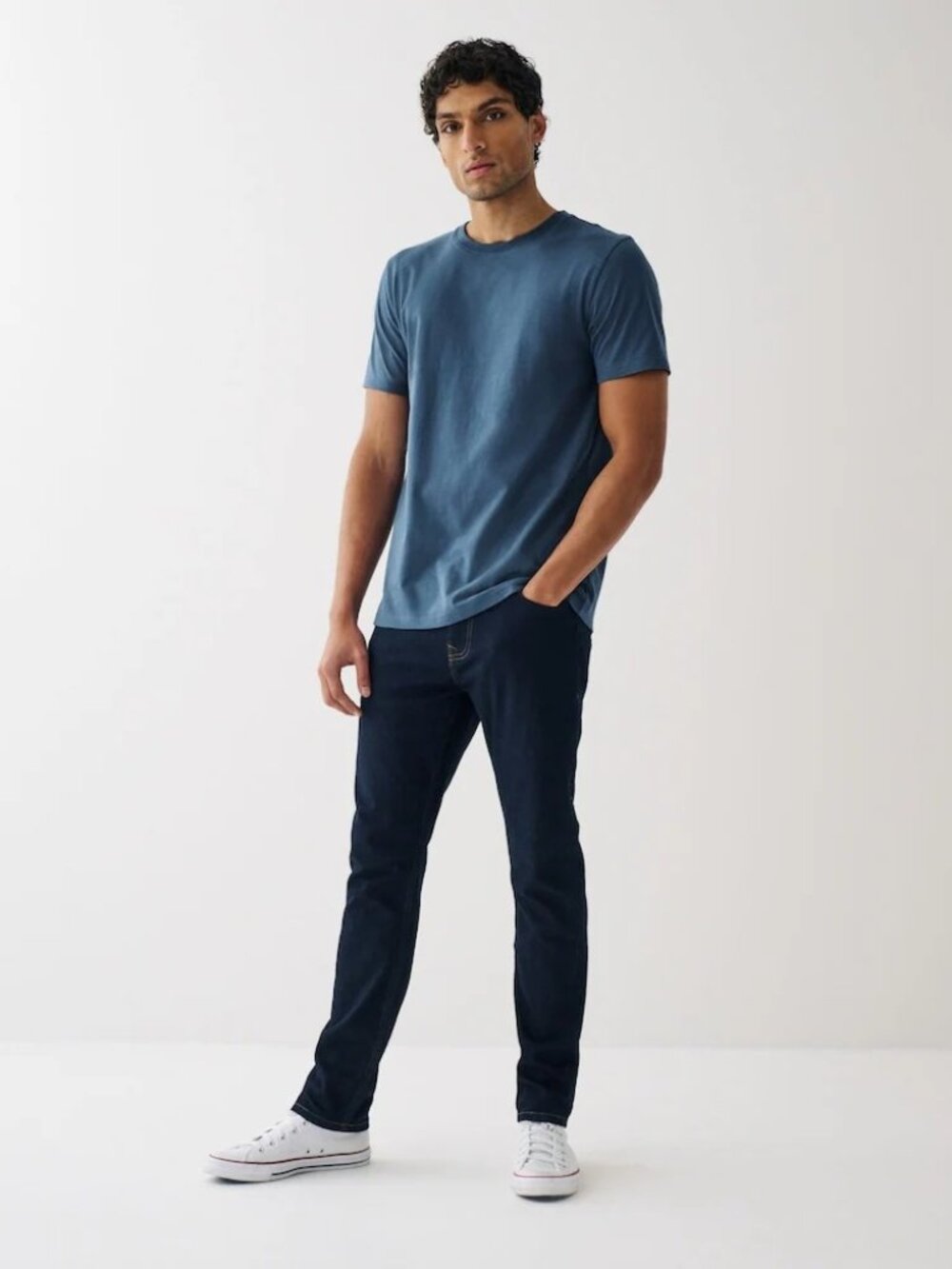 J.Crew T-Shirt Size Large Washed Blue Crewneck 100% Cotton Short Sleeves Was $34